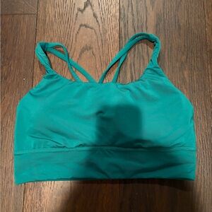 lululemon athletica emerald medium support sports bra size 10